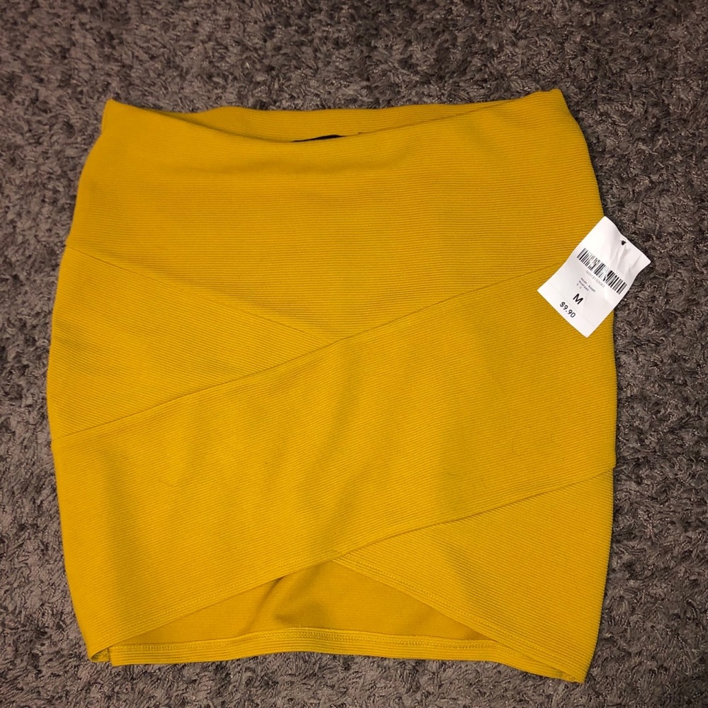 Forever 21 Mustard Skirt
